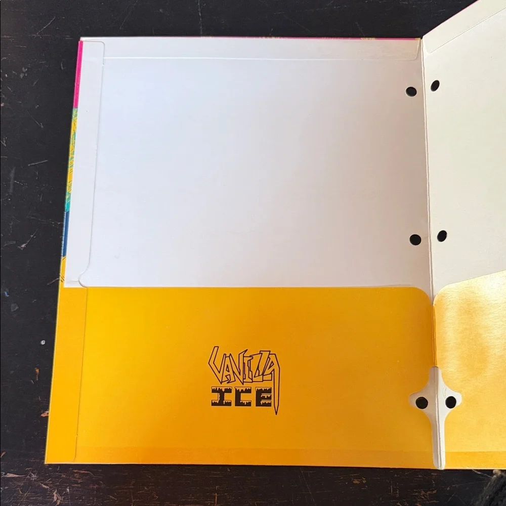 Vintage 90s Vanilla Ice folder for organizing sketches & paperwork office/school